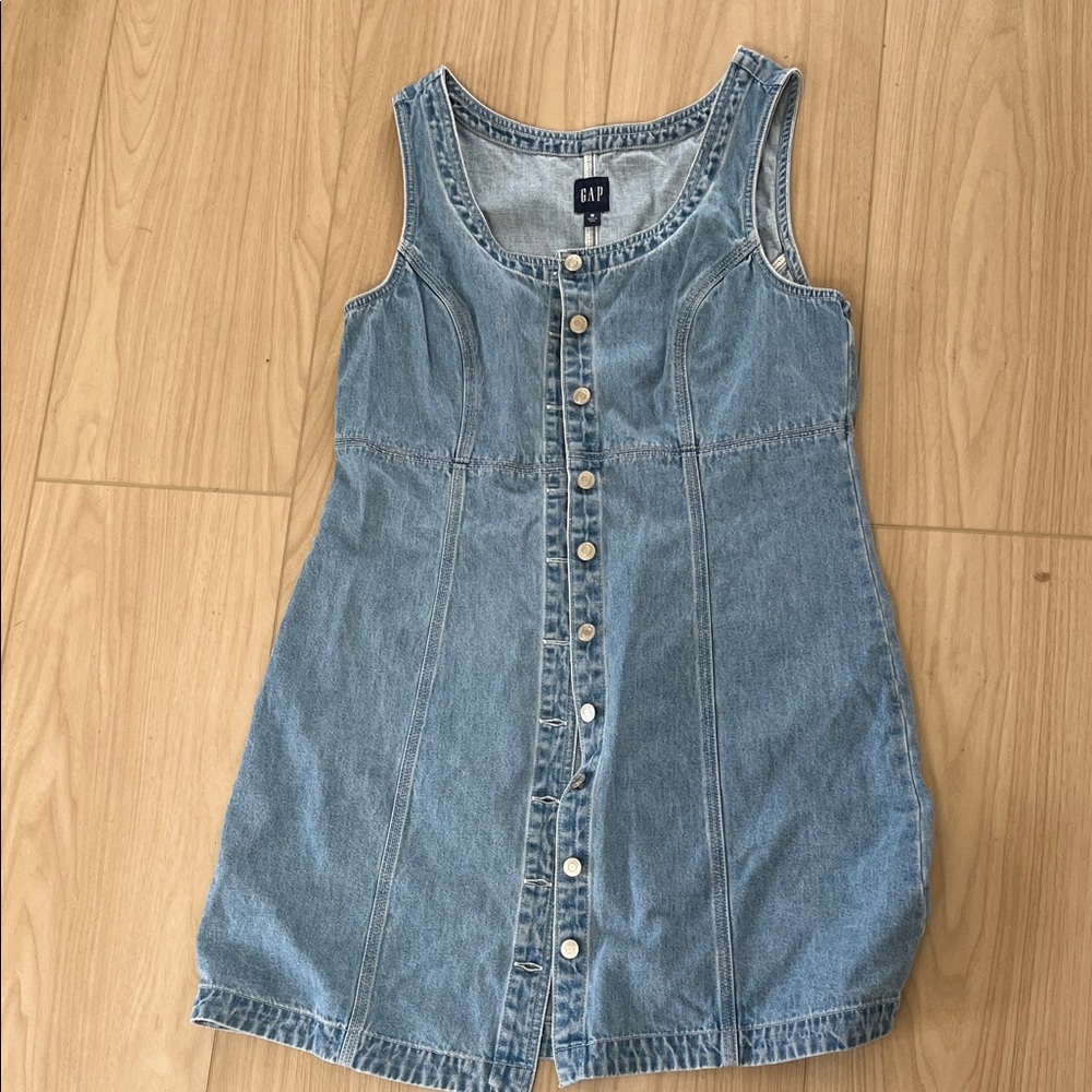 GAP Light Blue Denim Sleeveless Dress